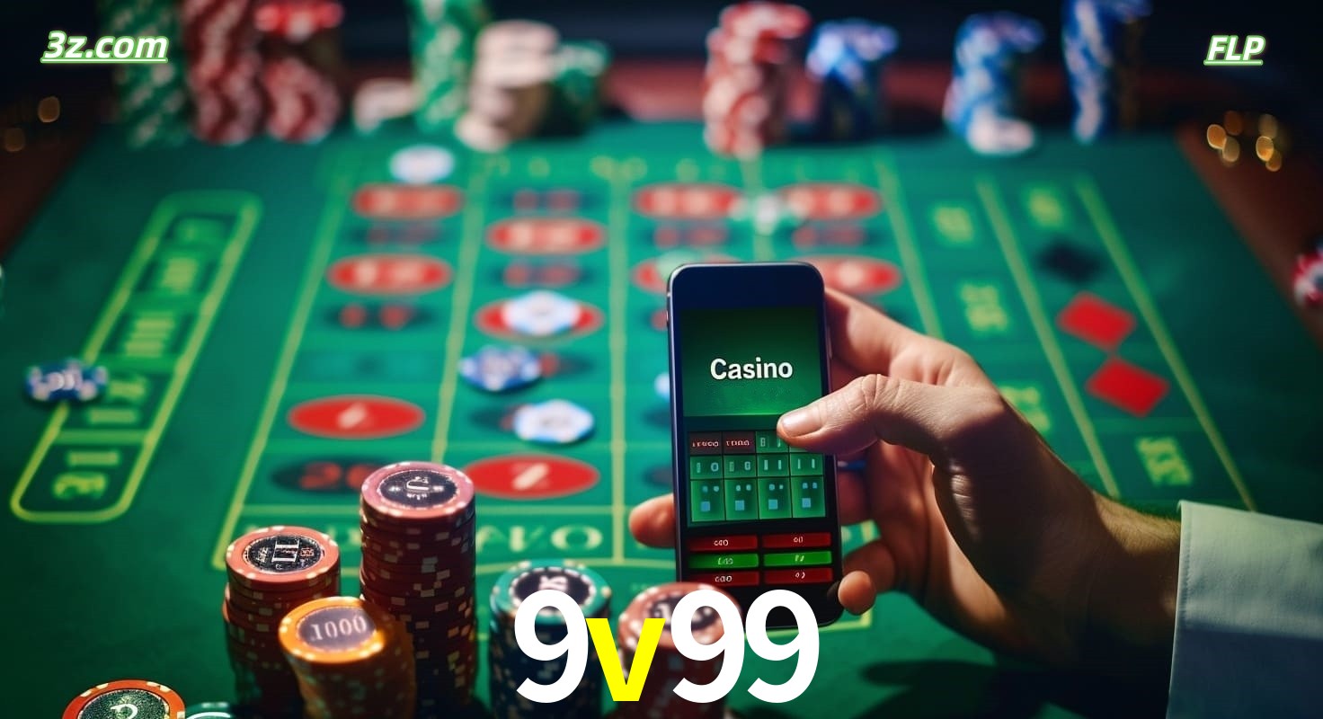 Cassino online móvel 9v99 com apostas em roleta e fichas de pôquer