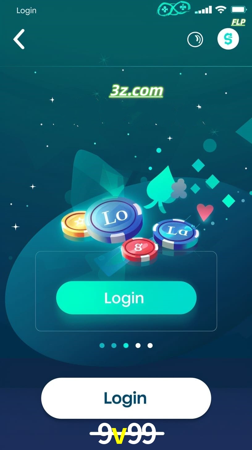 Login no aplicativo de cassino online 9v99 Brasil com bônus de boas-vindas